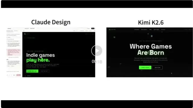 火速吃瓜：Kimi K2.6设计能力超越Claude Design